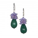 PENDIENTES LAGRIMA JADE Y AMATISTAS