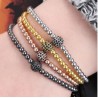 PULSERA ROMANIC ORO BOLA PAVE