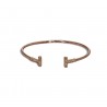 PULSERA MINIMAL "T" ORO ROSA