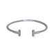 BRAZALETE MINIMAL "T" PLATA.