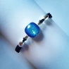 PULSERA GLAM SHINE MINI AZUL OPACO MACRAME 