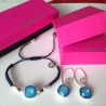 PULSERA GLAM SHINE MINI AZUL OPACO MACRAME 